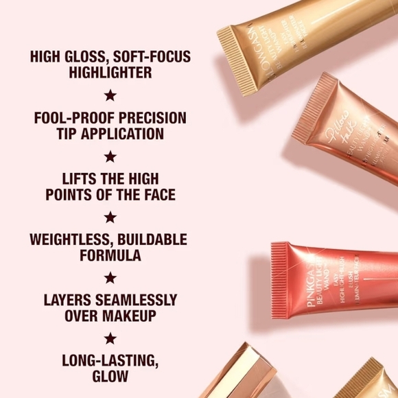 Charlotte Tilbury Beauty Light Wand Easy Highlighter: Pillow Talk, NIB - Picture 7 of 10